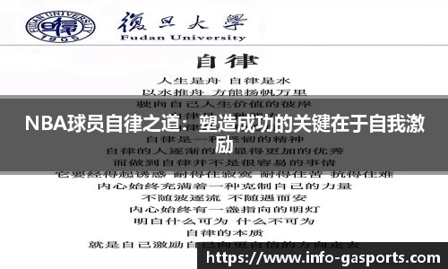 NBA球员自律之道：塑造成功的关键在于自我激励
